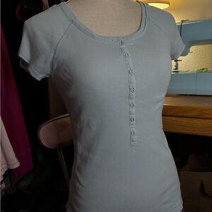 Jade brand Light Blue 2000s y2k Button-Up Women's Top